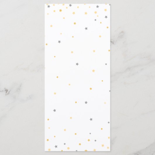 Twinkle Little Star Party / Dusche Menü Menükarte (Rückseite)