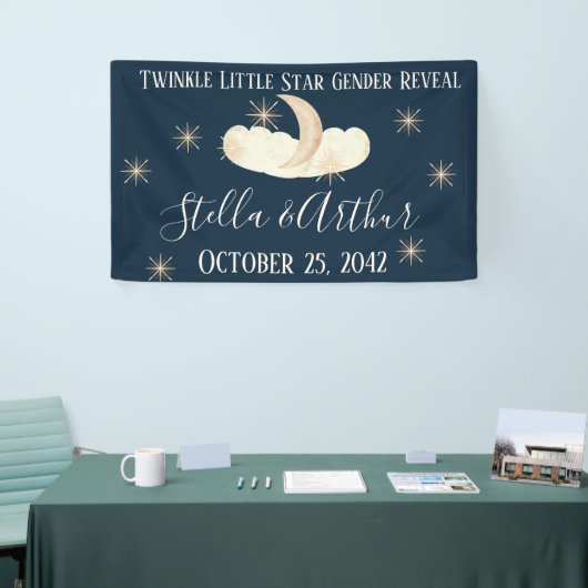 Twinkle Little Star Party Signs - Celestial Gender Banner (Messeveranstaltung)