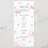 Twinkle Little Star Pink Baby Duschmenü Menükarte (Vorderseite)