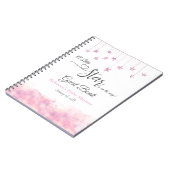 Twinkle Little Star Pink Baby Shower Guest Book Notizblock (Linke Seite)