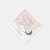 Twinkle Little Star Pink Babydusche Papier Serviette (Ecke)