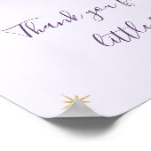 Twinkle Little Star Pink Erster Geburtstag Willkom Poster (Ecke)