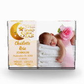 Twinkle Little Star Pink Geburtshilfeunterricht Ba Fotoblock (Vorderseite)