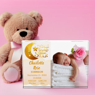 Twinkle Little Star Pink Geburtshilfeunterricht Ba Fotoblock