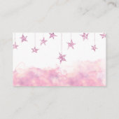 Twinkle Little Star Pink Girl Baby Shower Registry Begleitkarte (Rückseite)