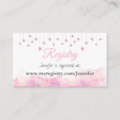 Twinkle Little Star Pink Girl Baby Shower Registry Begleitkarte (Vorderseite)