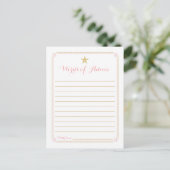 Twinkle Little Star Pink Gold Kinderduschempfehlun Postkarte (Stehend Vorderseite)