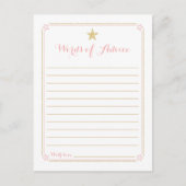 Twinkle Little Star Pink Gold Kinderduschempfehlun Postkarte (Vorderseite)