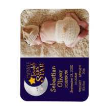 Twinkle Little Star Print Foto Geburtsankündigung