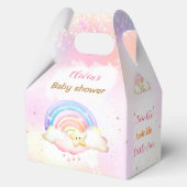 Twinkle Little Star Rainbow Baby Dusche Medium Geschenkschachtel (Rückseite)