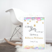 Twinkle Little Star Rainbow Bubbles Baby Dusche Banner