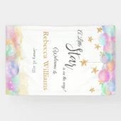 Twinkle Little Star Rainbow Bubbles Baby Dusche Banner (Horizontal)
