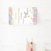 Twinkle Little Star Rainbow Bubbles Baby Dusche Banner (InSitu)