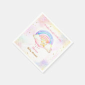 Twinkle Little Star Rainbow Girl Baby Shower Serviette (Ecke)