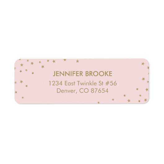Twinkle Little Star Rücksendeadressen-Aufklebers | (Vorne)