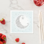 Twinkle Little Star Silver Moon Blue Napkin Serviette (Beispiel)