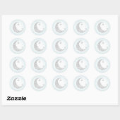 Twinkle Little Star Silver Moon Sticker Blau (Blatt)