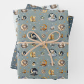 Twinkle Little Star Sleepy Niedlicher Tiere Muster Geschenkpapier Set (Beispiel)