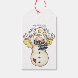 Twinkle Little Star Snowman Angel Gift Tags Geschenkanhänger