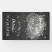 Twinkle Little Star | Steinkohle Grau und Silber Banner (Horizontal)