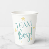 Twinkle Little Star Team Boy Blue Gender Reveal Pappbecher (Rückseite)