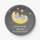 Twinkle Little Star Twin Baby Boys Party Teller (Vorderseite)