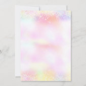 Twinkle Little Star Twins Rainbow Baby Dusche Einladung (Rückseite)