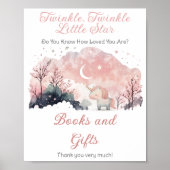 Twinkle Little Star Unicorn Duschbücher und Gesche Poster (Vorne)