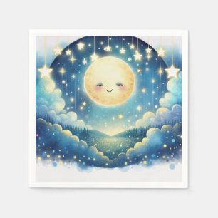 Twinkle Little Star Watercolor Babydusche Serviette