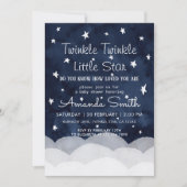 Twinkle Little Star Whimsical Baby Dusche Einladung (Vorderseite)