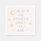 Twinkle Little Star, wie wir uns über die Geschlec Serviette (Vorderseite)