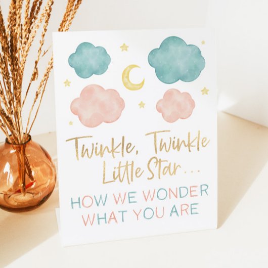 Twinkle Little Star, wie wir uns über die Geschlec Sockelschild