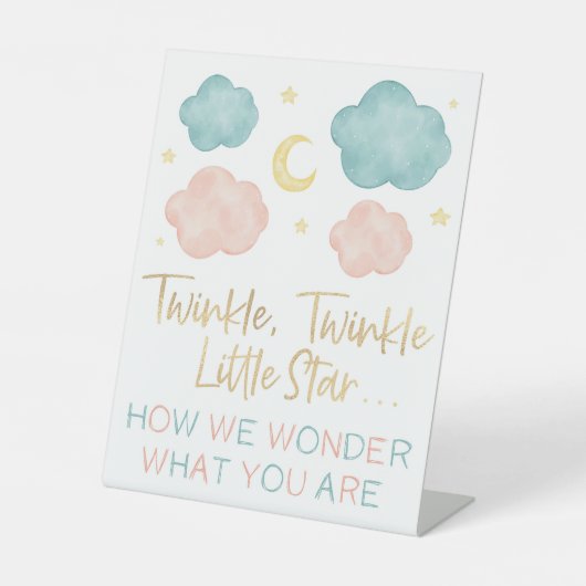 Twinkle Little Star, wie wir uns über die Geschlec Sockelschild (Vorderseite)