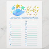 Twinkle Little StarABCs Party Game Baby Shower Flyer (Vorne)