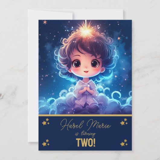 Twinkle Little Starry Princess Girl Birthday Einladung (Vorderseite)