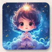 Twinkle Little Starry Princess Girl Birthday Getränkeuntersetzer (Vorderseite)