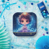 Twinkle Little Starry Princess Girl Birthday Pappteller (Party)