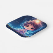 Twinkle Little Starry Princess Girl Birthday Pappteller (Gewinkelt)