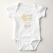 Twinkle Little Stars Elephant Crescent Moon Blue Baby Strampler (Vorderseite)