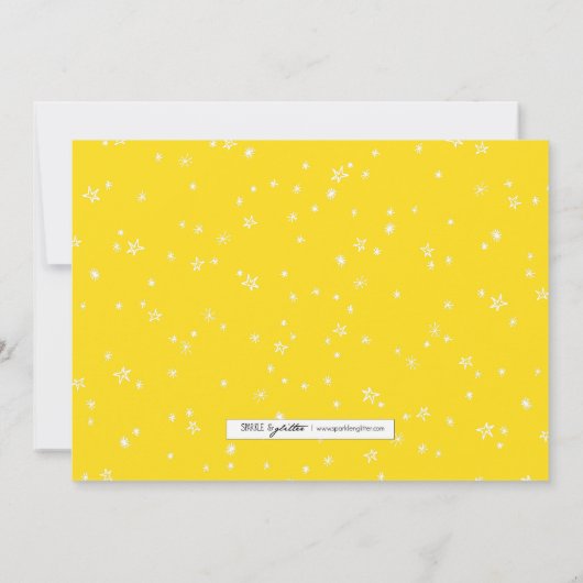 Twinkle Little Stars Kinderdusche Einladungen (Rückseite)