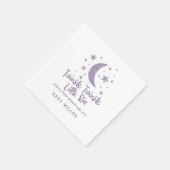 Twinkle Little Stars Lavender Baby Dusche Serviette (Ecke)