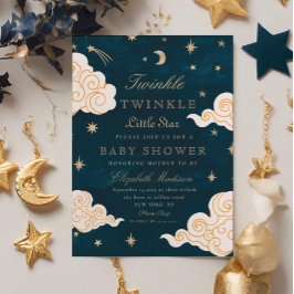 Twinkle Little Stars Niedlich Moon Babydusche Einladung