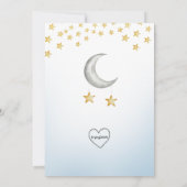 Twinkle Little Stars, twin baby shower Einladung (Rückseite)