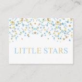 Twinkle Little Stars Twins Diaper Raffle Blue Gold Begleitkarte (Rückseite)