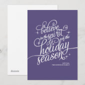 Twinkle Majestic Script Holiday Card Feiertagskarte (Vorne/Hinten)