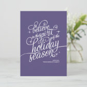 Twinkle Majestic Script Holiday Card Feiertagskarte (Stehend Vorderseite)