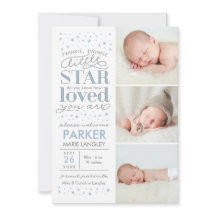 Twinkle Multi Foto Baby Boy Geburtserklärung