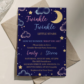 Twinkle Night Little Star Gender Offenlegung Einla Einladung