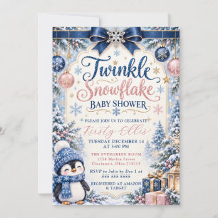 Twinkle-Schneebaby-Party Einladung