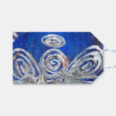 Twinkle Silver Angel Holiday maßgeschneiderte Gesc Geschenkanhänger (Vorderseite (Horizontal))